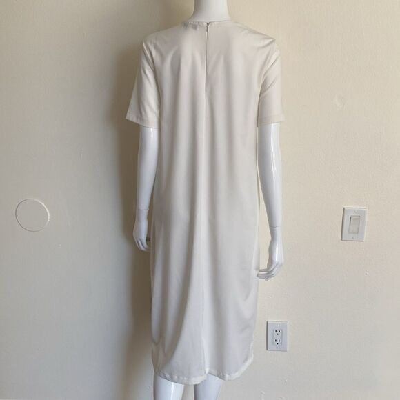 Bown White Cinched Tie Front Midi Dress Size M/L - Picture 7 of 11